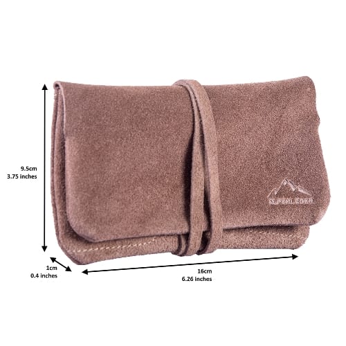 Feinschnitt-Tasche ALPENLEDER Leder biscut suede 16 x 9,5 cm 34718