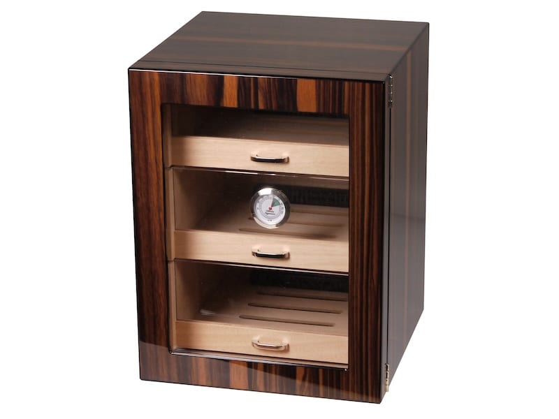 Humidor-Schrank m. Acryltuer und 3 Schubladen f. ca. 100 Zig. 564201