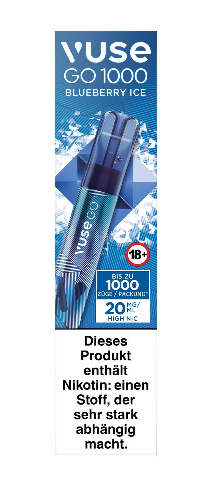 Einweg eZigarette Vuse GO Blueberry ICE 20mg bis zu 500 Puffs Einweg eZigarette Vuse GO Blueberry ICE 20mg bis zu 500 Puffs