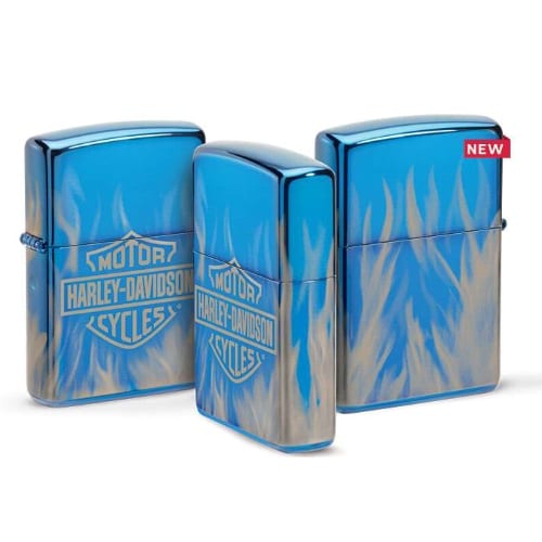ZIPPO high polish blue Harley Davidson Design 60006415 37746