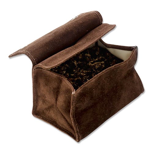 Tabakstellbeutel klein aus Wildleder in dunkelbraun 5604