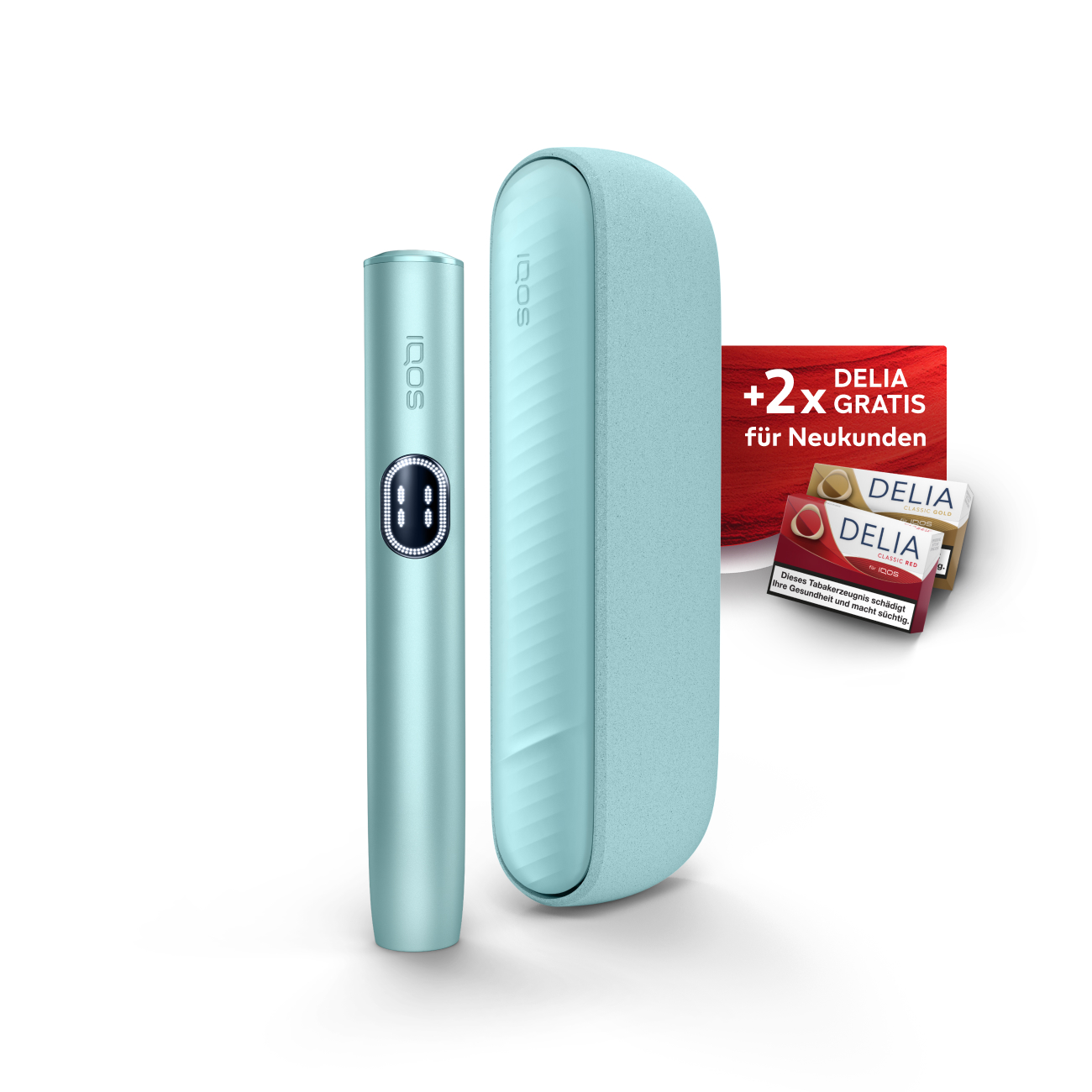 IQOS ILUMA i Breeze Blue + Gratis DELIA Sticks bei Registrierung