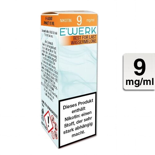 E-Liquid E'WERK Best for Last 9 mg (Wassermelone) 99847