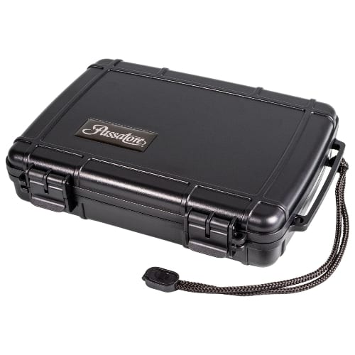 Humidor PASSATORE Cigar Case Acryl schwarz H5xB24xT18 cm 6 Cigarren 36828