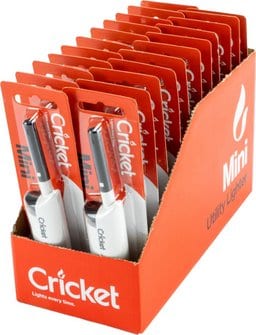 CRICKET Universalanzuender Einweg "Mini" bunt sort. 15cm Pz 285651