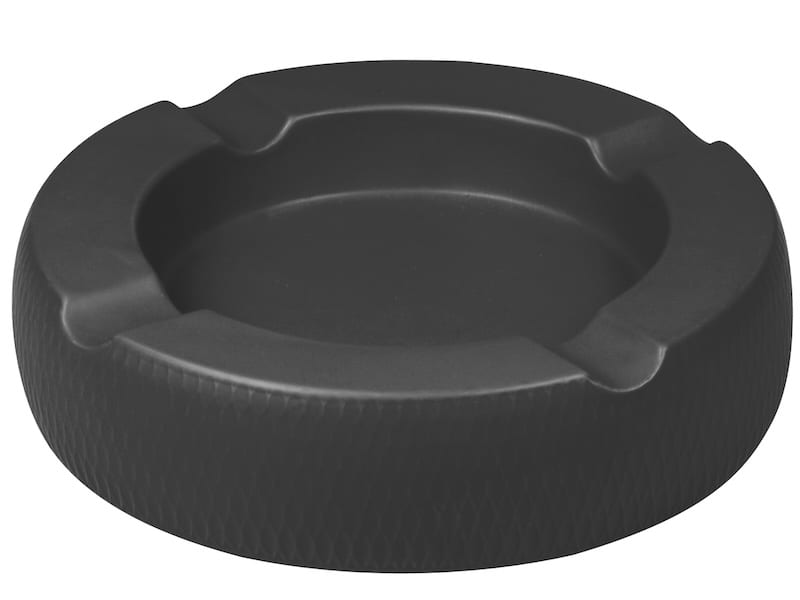 PASSATORE Zigarrenascher Keramik rund schwarz matt 4 Ablage 523061