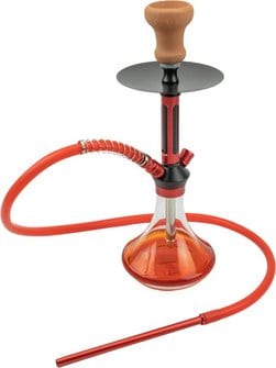 Shisha "Riad" transparent, Boden rot  1er/44cm 445603