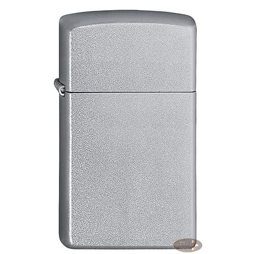 Feuerzeug Zippo Slim Satin aus Metall beschichtet in silbergrau seidenmatt SW16919