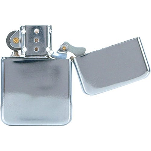 Feuerzeug Sturm Benzin aus Chrom poliert in silber glänzend 34505