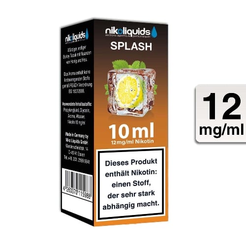 E-Liquid Nikoliquids Splash 12 mg/ml Flasche 10 ml 87605