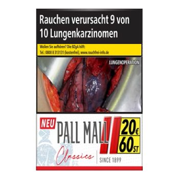 PALL MALL Classics Red Hercules Zigaretten 3x60 Stück – 20,00 €