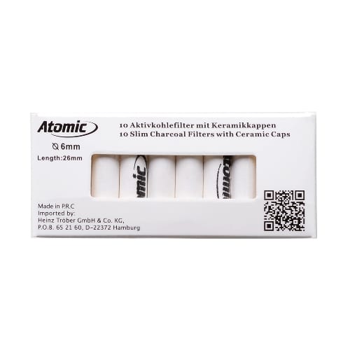 ATOMIC Aktivkohlefilter mit Keramikkappe 6mm 42275