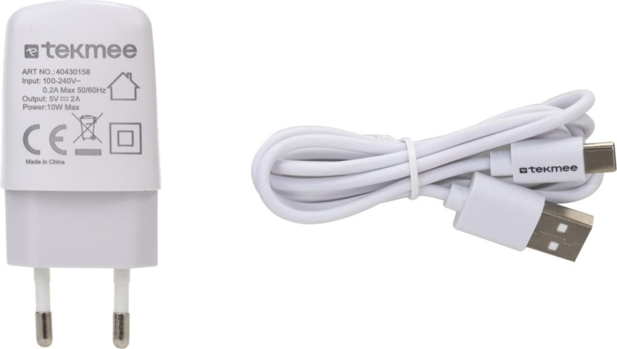 Tekmee Steckdosenadapter mit USB-C Kabel 699931