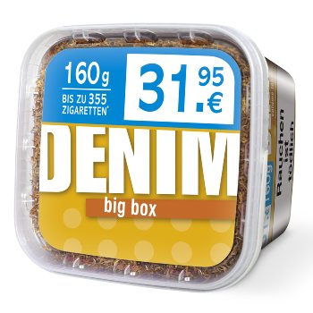 EIMER Zigarettentabak DENIM Volumentabak XXXL 160 GRAMM