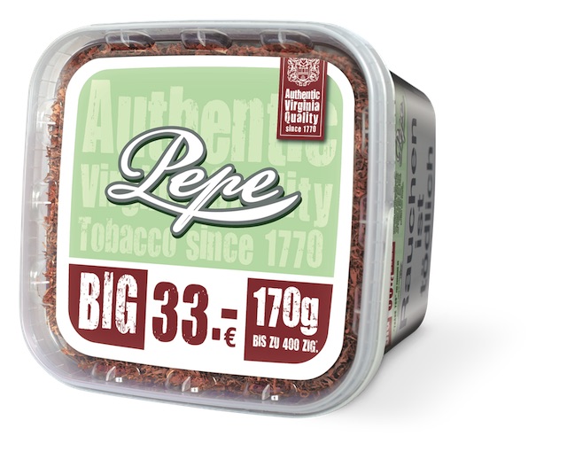 EIMER PEPE Bright Green Volumen Tabak 3XL-Size 170 Gramm
