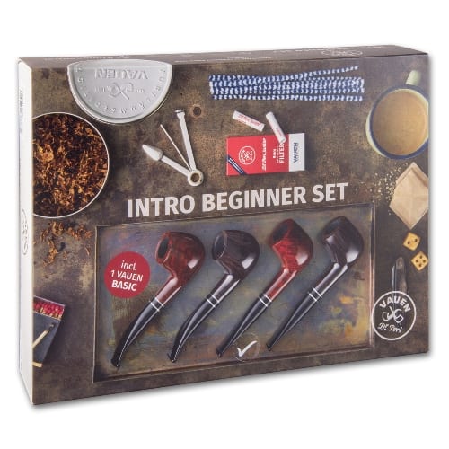Pfeife VAUEN Basic Beginner Set grau glatt gerade 36665