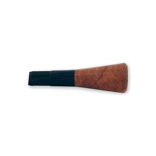 Zigarrenspitze Denicotea aus Bruyéreholz Acryl in braun schwarz 17 mm Durchmesser 8434