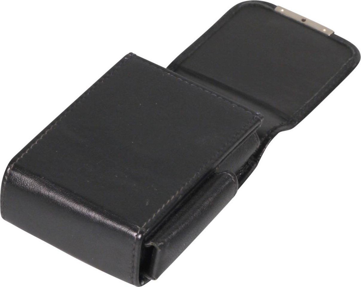 Zigaretten-Packungsetui Leder schwarz   85mm 616655