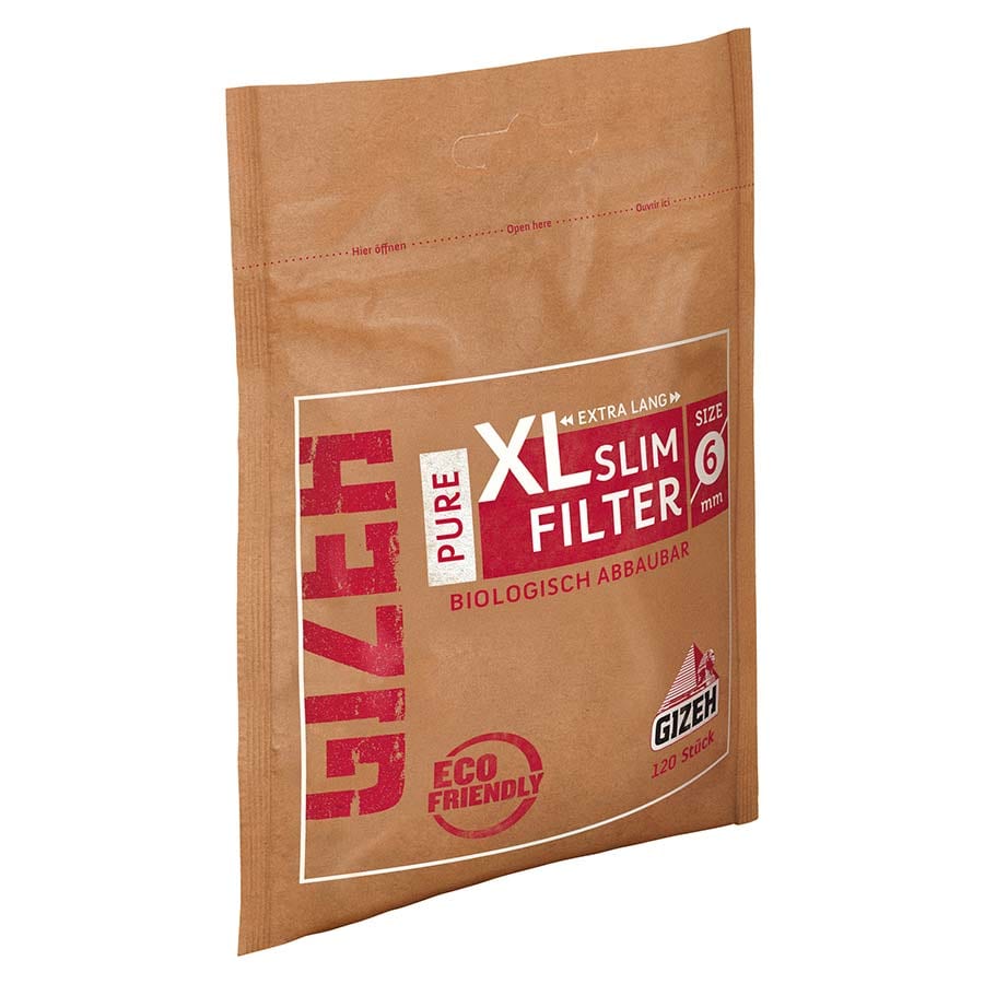 Zigarettenfilter Gizeh Pure XL Slim 10 Beutel à 120 Filter