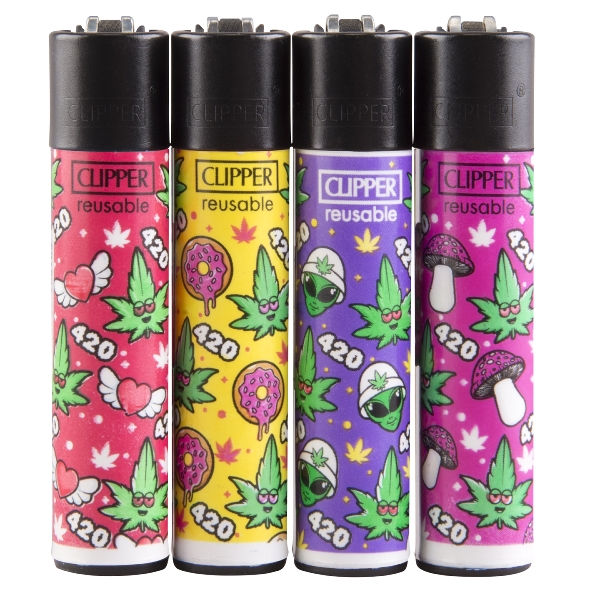 Einwegfeuerzeug Stein CLIPPER 420 Pattern A Steller mit 48 Stück 37942