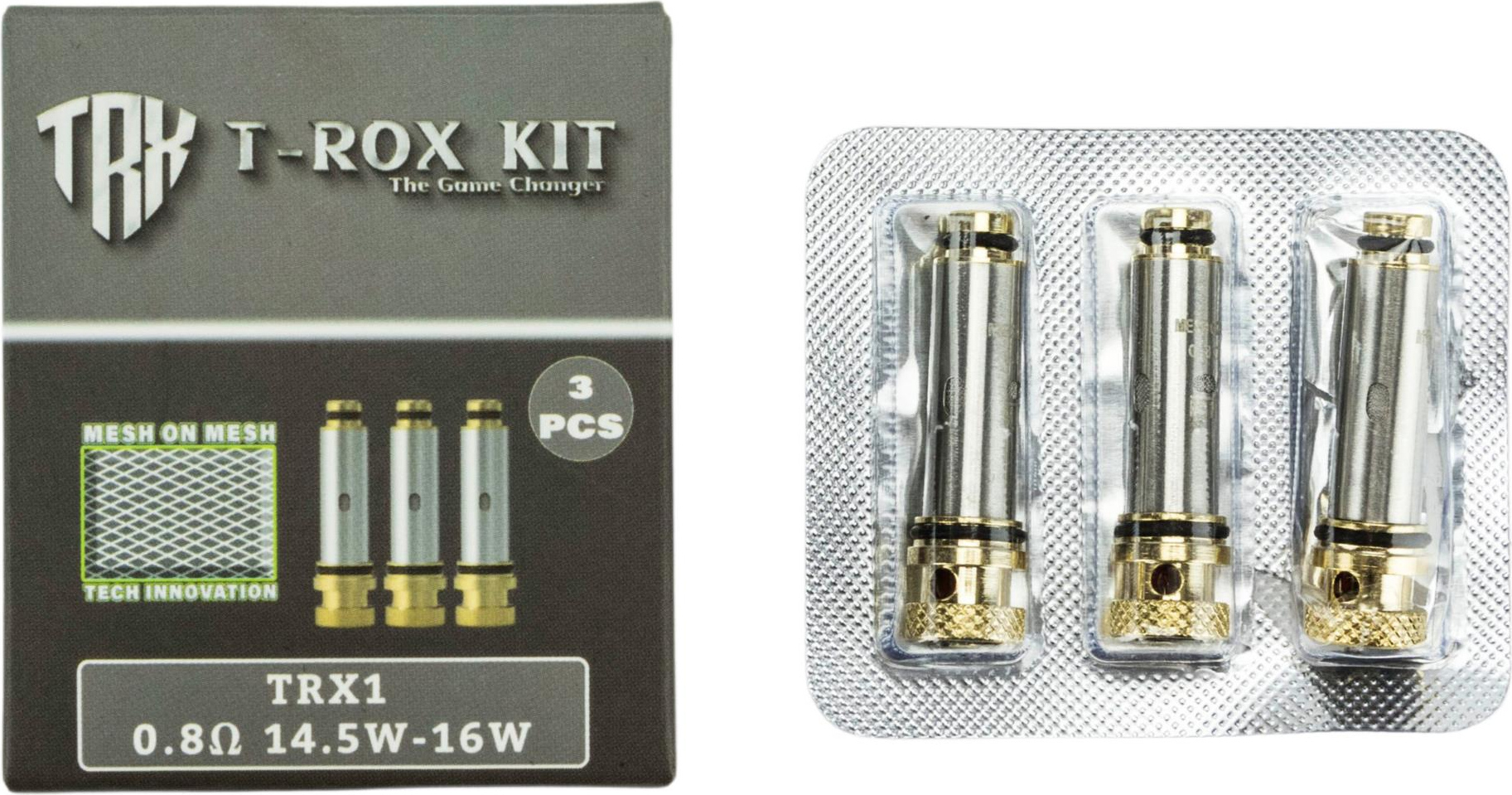 T-ROX Mesh-Coil 0,8 Ohm 3er Pack 687091