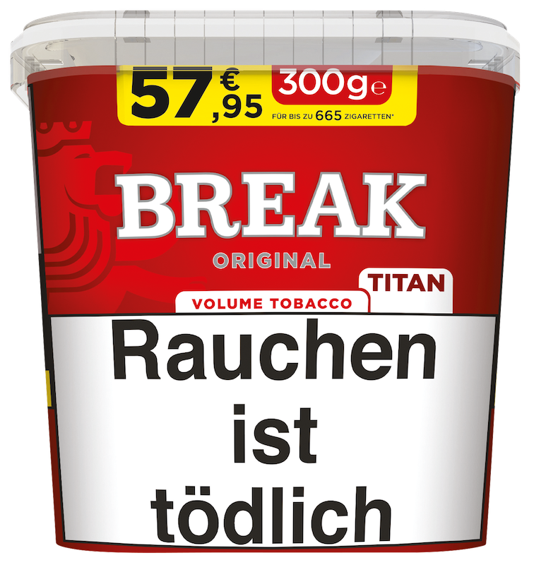 BREAK Zigarettentabak Original Titan 300 Gramm SW16657