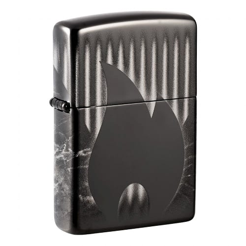 ZIPPO ebony gelasert Zippo Flame 60006779 28182
