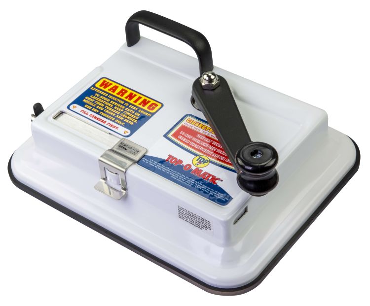 Zigarettenstopfmaschine OCB Top-O-Matic mit Hebel aus Metall in weiss schwarz