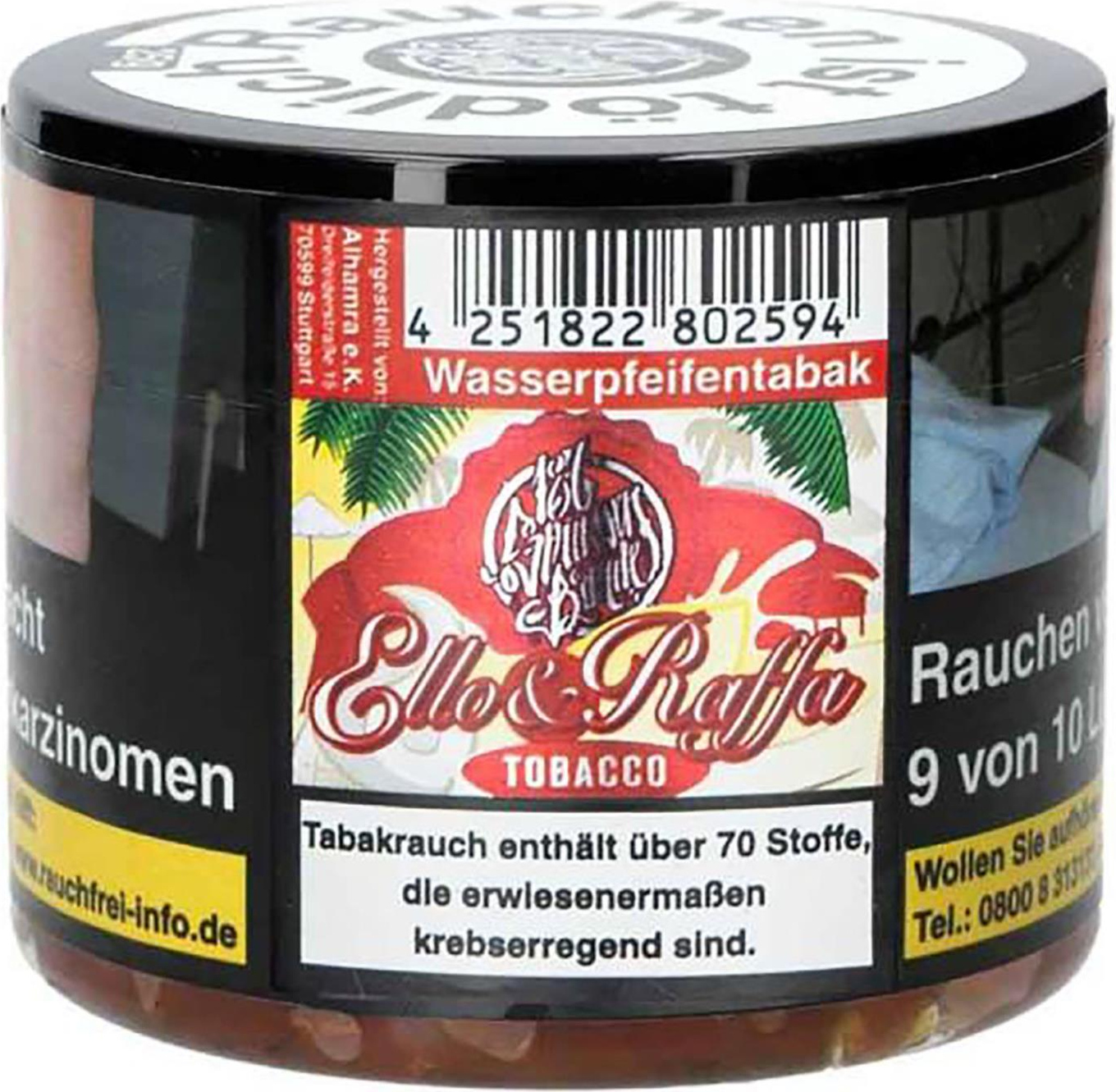 WP-Tabak 187 Tobacco "Ello Raffa" 25gr-Dose 932008