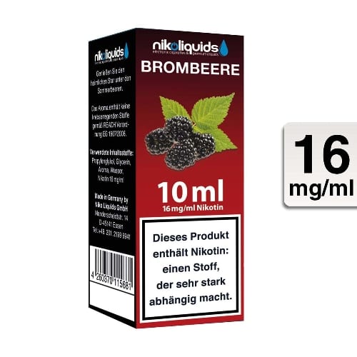 E-Liquid NIKOLIQUIDS Brombeere 16 mg 87414