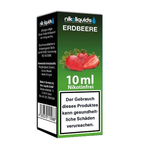 E-Liquid Nikoliquids Erdbeere ohne Nikotin 31535