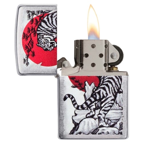 ZIPPO chrom gebuerstet Japan Tiger 60004590 33430