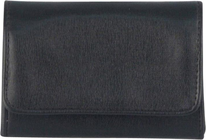 Tabakstellbeutel Lederoptik schwarz / Kautschukfutter 11cm 627501