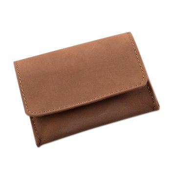 Tabakstelltasche Hunter aus Büffelleder mit Kautschukfach in ecrue 95137