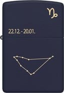 ZIPPO Navy Blau matt gelasert "Capricorn" 60006941 259531