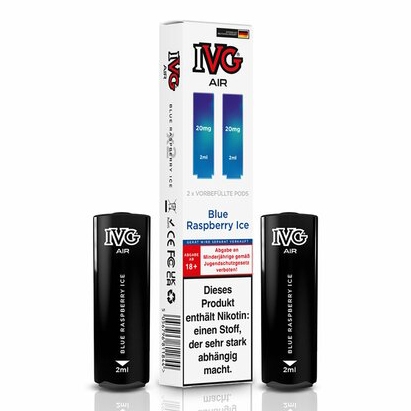 E-Liquidpod IVG Air Blue Raspberry Ice 20mg 2 Pods 81744