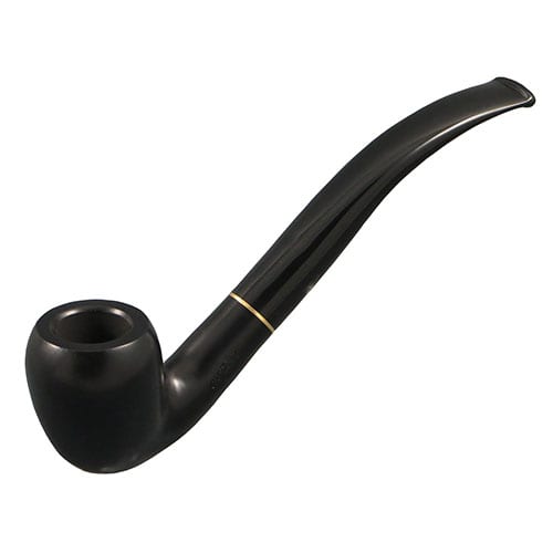 Lesepfeife Capitello Donna aus Bruyèreholz glänzend Acryl in schwarz 9623