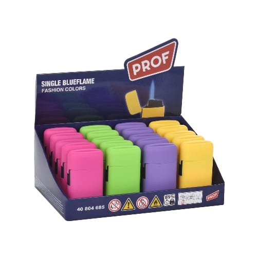 Feuerzeug Jet PROF Rubber Trendy 4 Farben sortiert SW17668