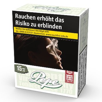 Pepe Zigaretten Fine Green ohne Zusätze Maxi (4x40)
