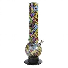 Bong Acryl Graffity gelb 32 cm 43447
