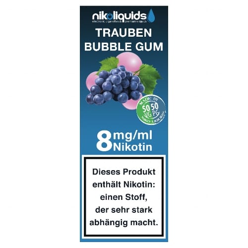 E-Liquid NIKOLIQUIDS Trauben Bubble Gum 8 mg 31498