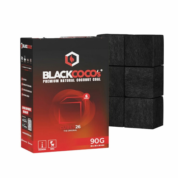 Wasserpfeifenkohle Kokosnuss BLACKCOCO C26 6er Pack 90g Display 53818