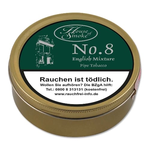 Pfeifentabak House of Smoke No.8 English Mixture 50 Gramm 61542