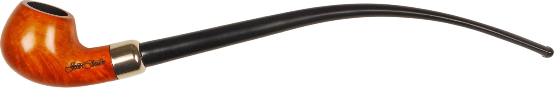 JEAN CLAUDE Lesepfeife gebogen hell ca.26cm/Ring/Ebonit