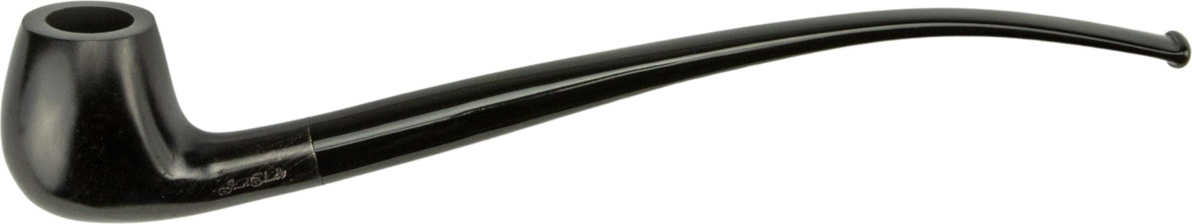 JEAN CLAUDE Lesepfeife leicht gebogen light black ca. 27cm Acryl