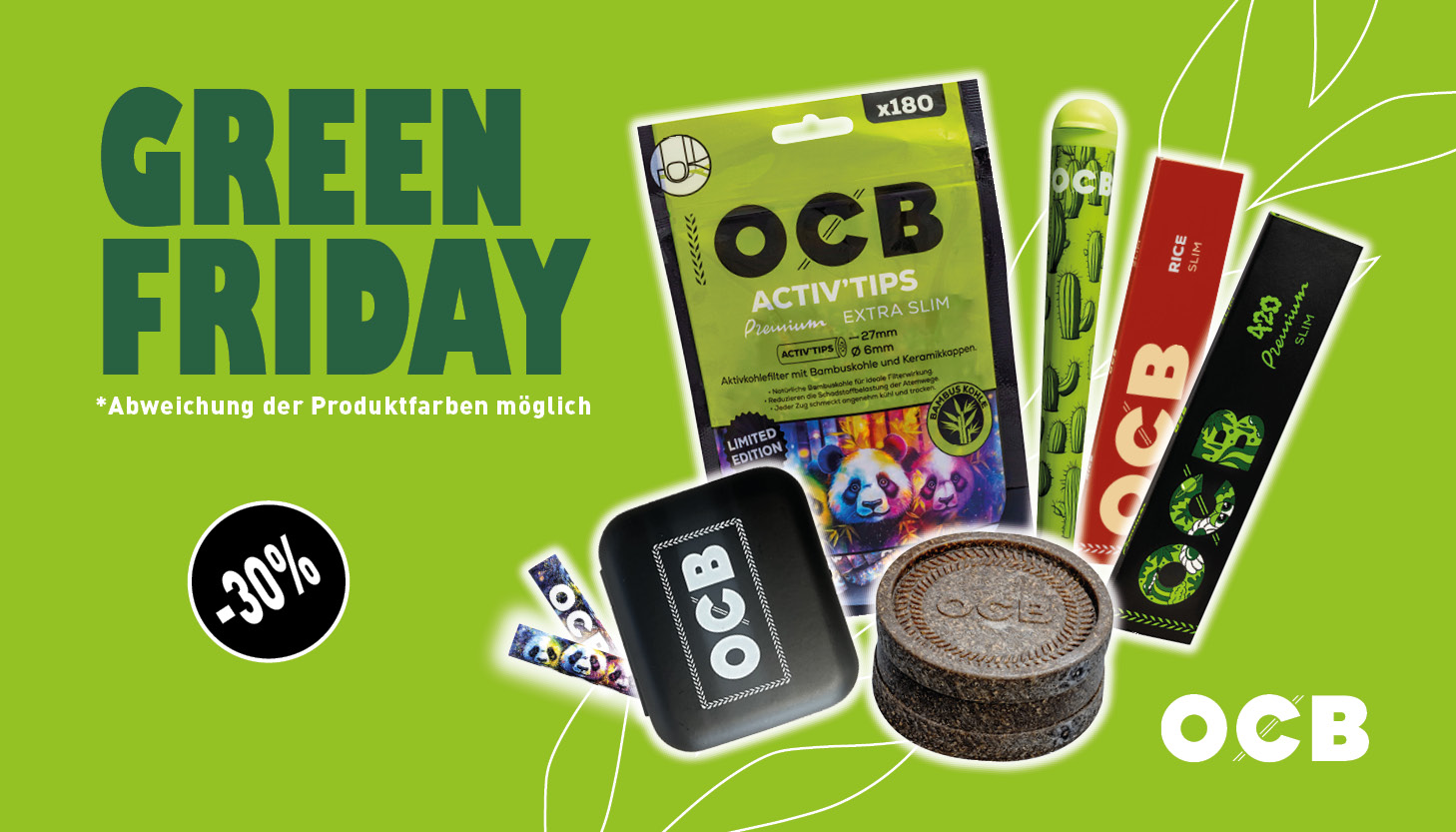OCB Green Friday Produktset - Activ‘Tips und Zubehör SW17143