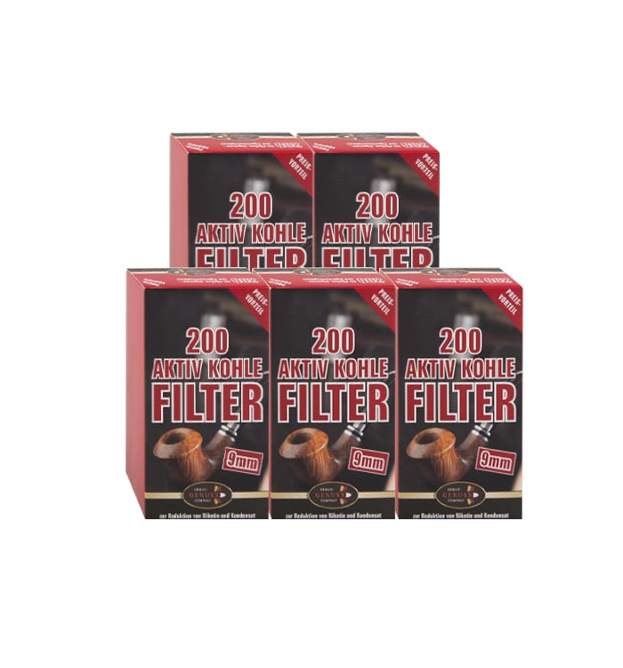 5 x Pfeifenfilter Ermuri Aktivkohle 9 mm à 200 Filter SW14906