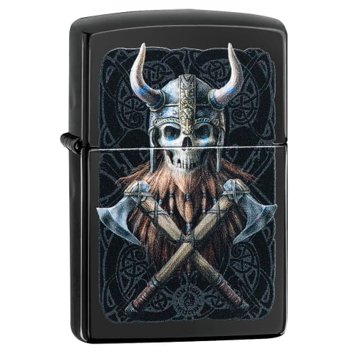 ZIPPO ebony Anne Stokes Skull Warrior 60005094 32358