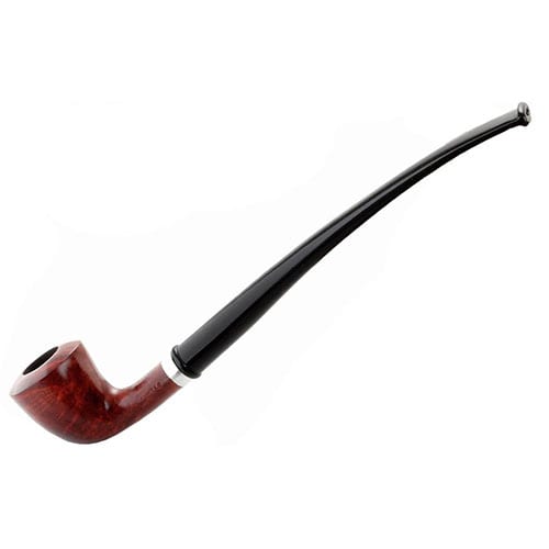 Lesepfeife Capitello Dublin aus Bruyèreholz glänzend Acryl in karminrot schwarz 18733