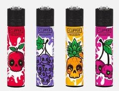 CLIPPER FEUERZEUG MOTIV - FRUIT SKULLS - 48 Feuerzeuge 4271
